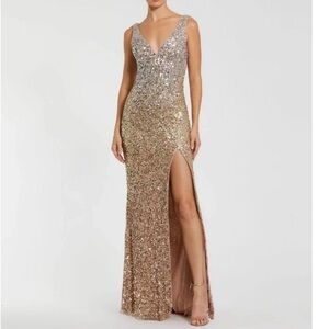 Mac Duggal Rose Gold Sequin Gown